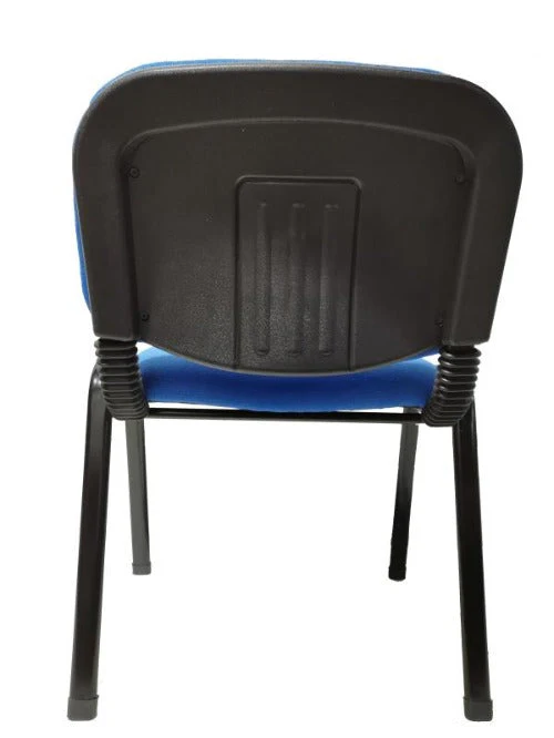 Set of 7 Stackable Office Conference Visitor & Community Chairs - Blue - Image 10