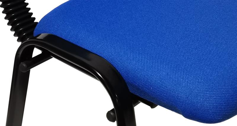 Set of 7 Stackable Office Conference Visitor & Community Chairs - Blue - Image 13