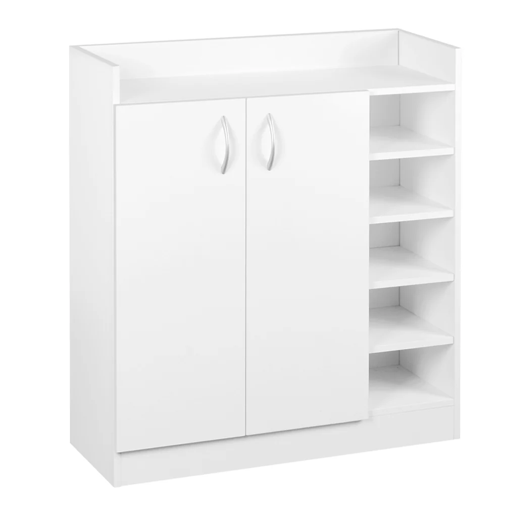 Shoe Cabinet with Adjustable Shelves – White - Image 2