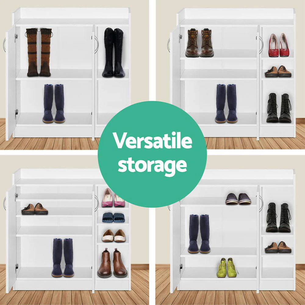 Shoe Cabinet with Adjustable Shelves – White - Image 7