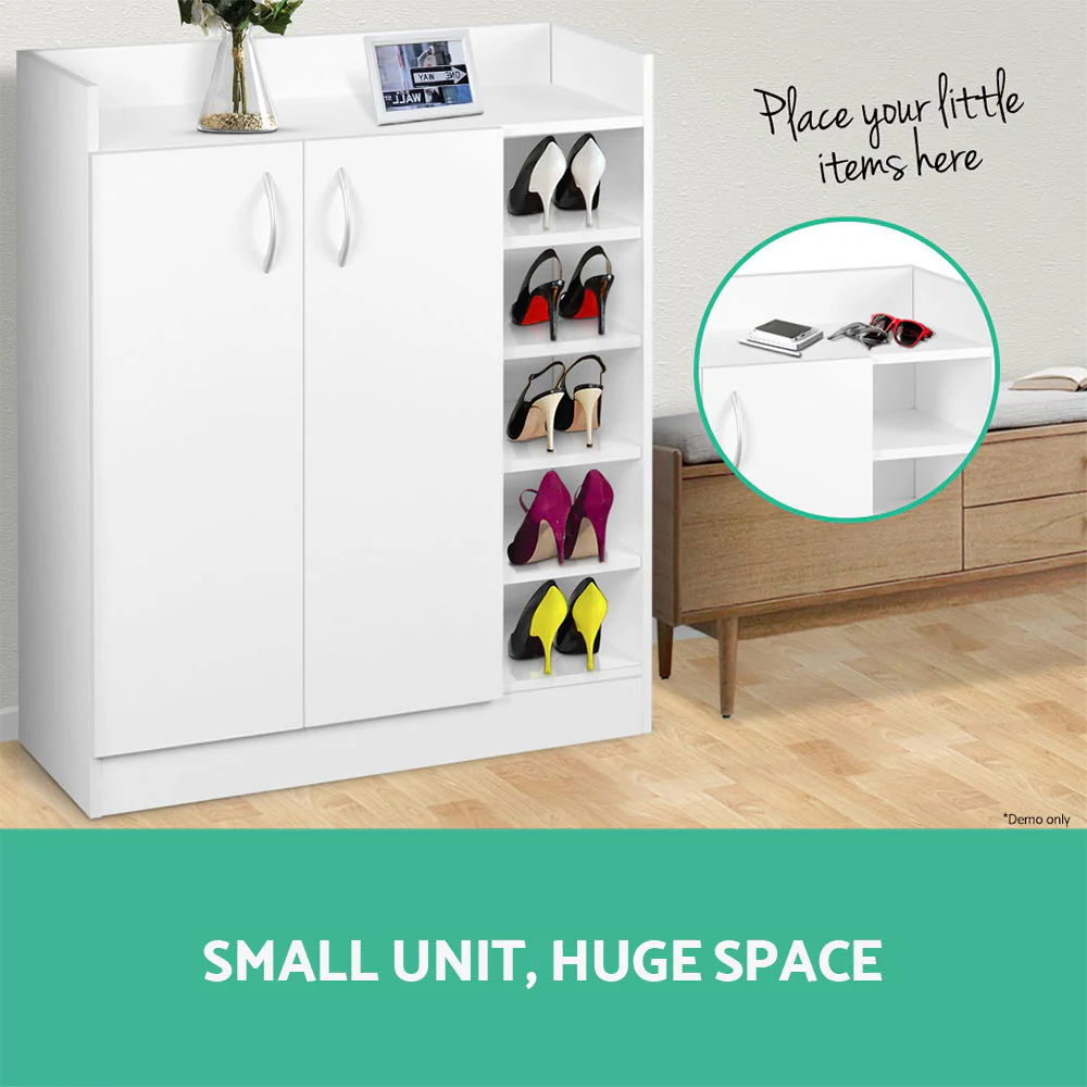 Shoe Cabinet with Adjustable Shelves – White - Image 8