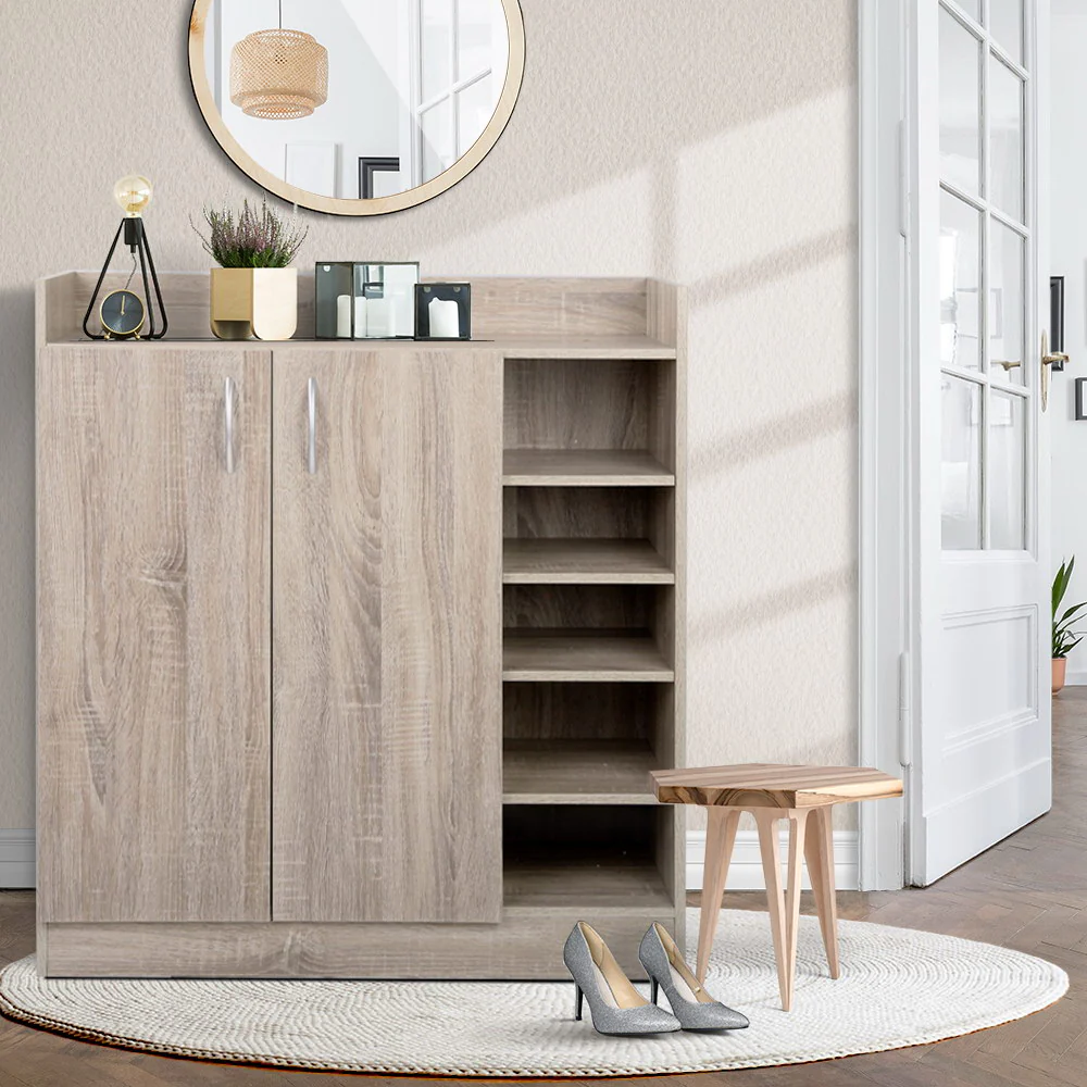Shoe Cabinet with Adjustable Shelves – Wooden Finish