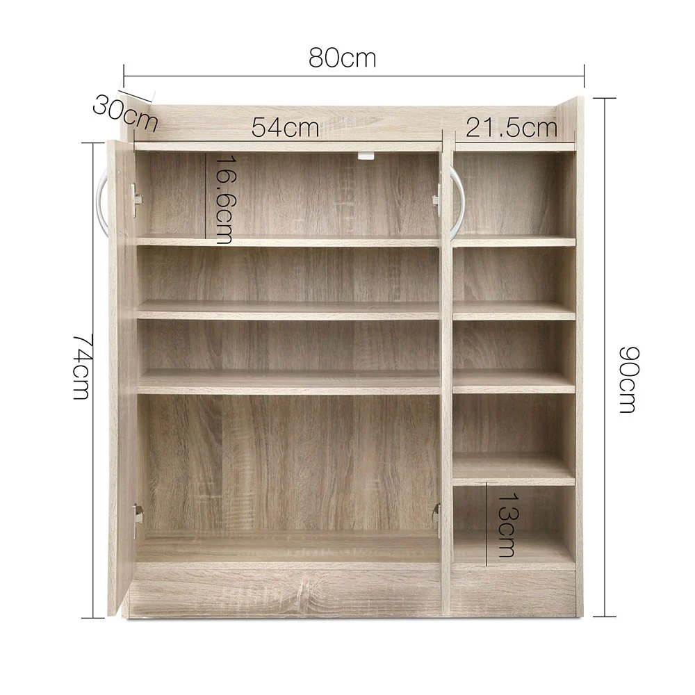 Shoe Cabinet with Adjustable Shelves – Wooden Finish - Image 3