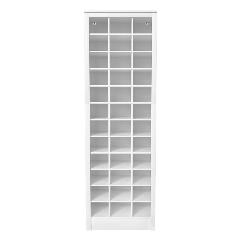 Shoe Rack 12-Tier Storage Cabinet in White - Image 4