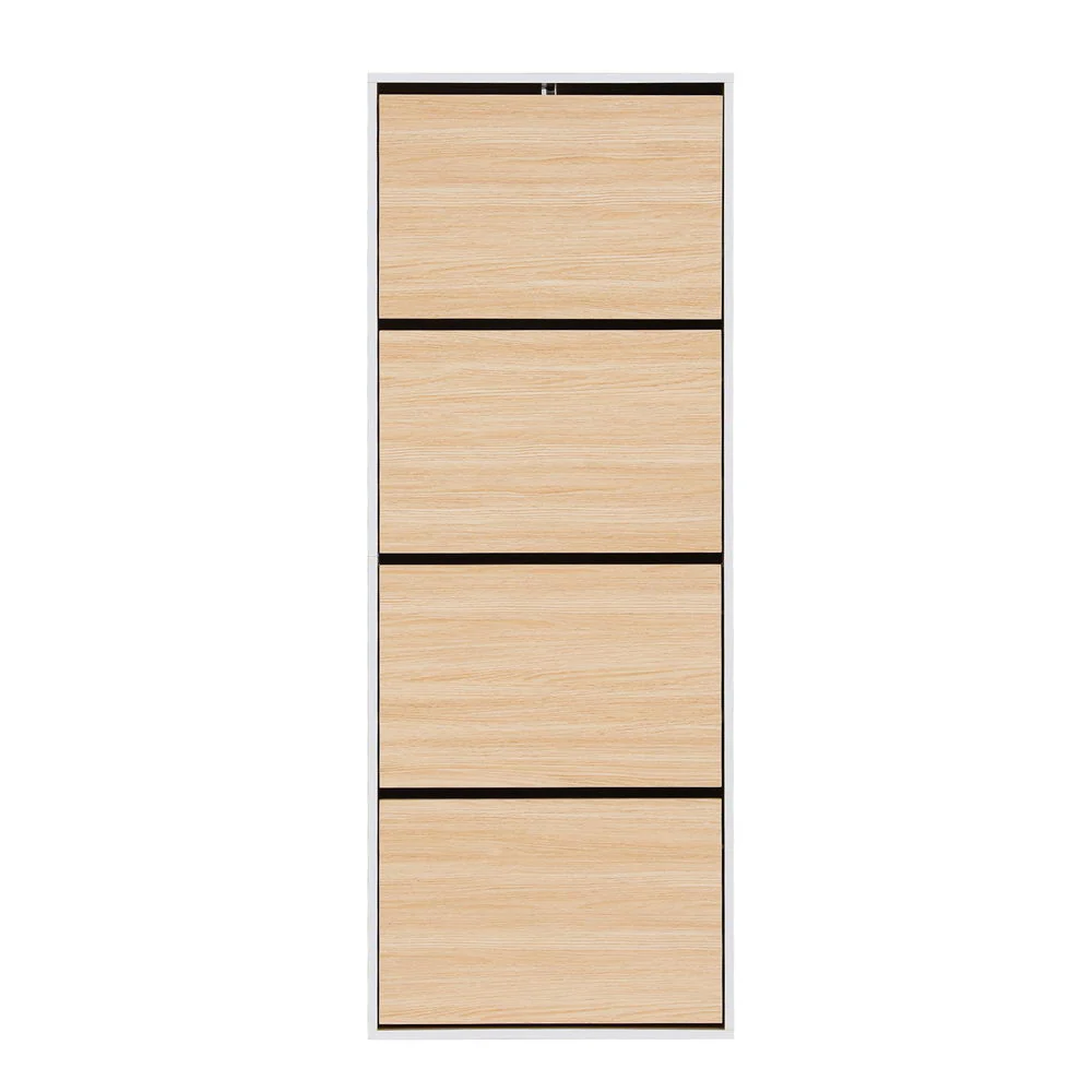 Shoe Rack Cabinet 24 Pairs Adjustable Shelf Pine - Image 4