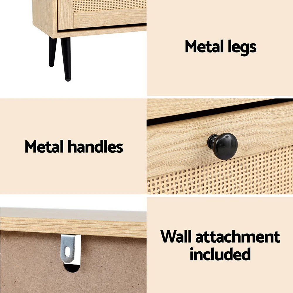 Shoe Rack Cabinet with 3 Flip-Out Drawers – Pine - Image 6