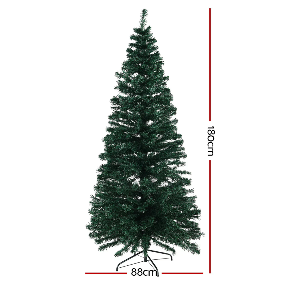 6FT / 1.8M Fibre Optic Christmas Tree – 300 Tips – Pre-lit Multi-Colour Fibre Optic Lights - Image 4