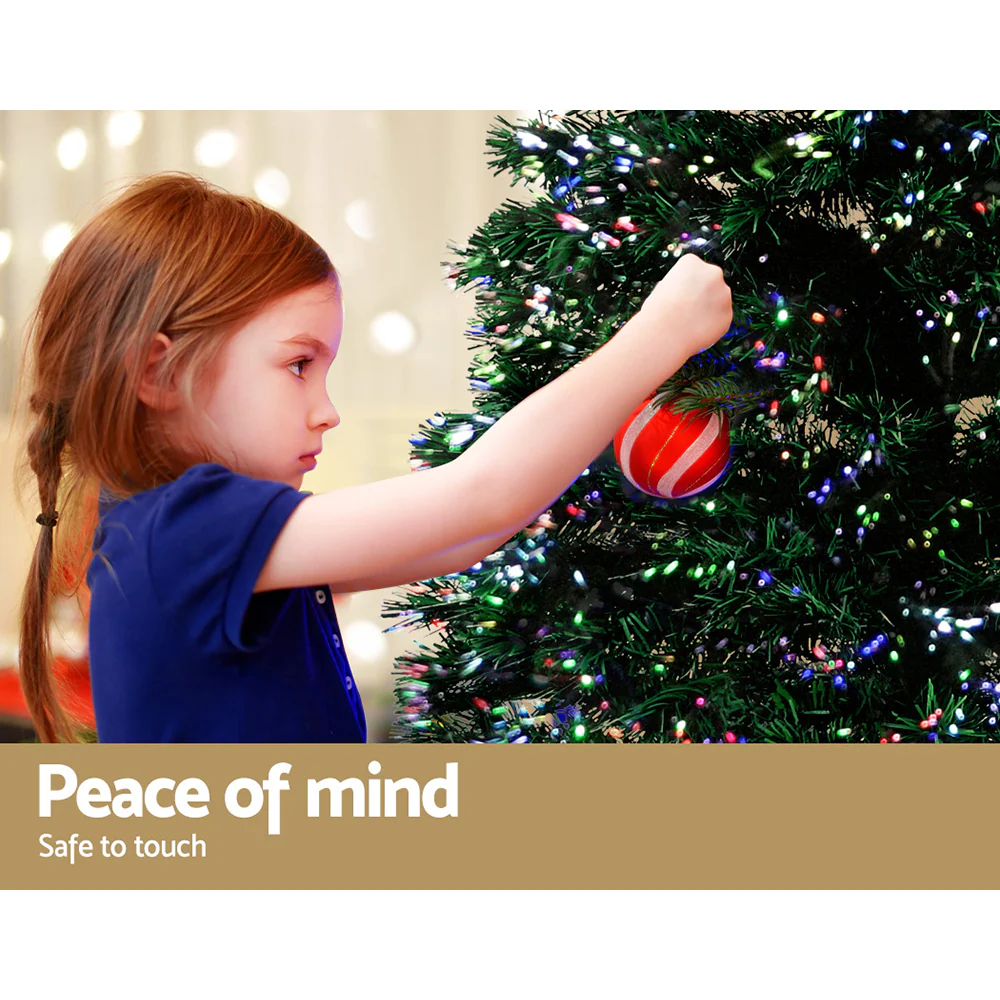 6FT / 1.8M Fibre Optic Christmas Tree – 300 Tips – Pre-lit Multi-Colour Fibre Optic Lights - Image 8
