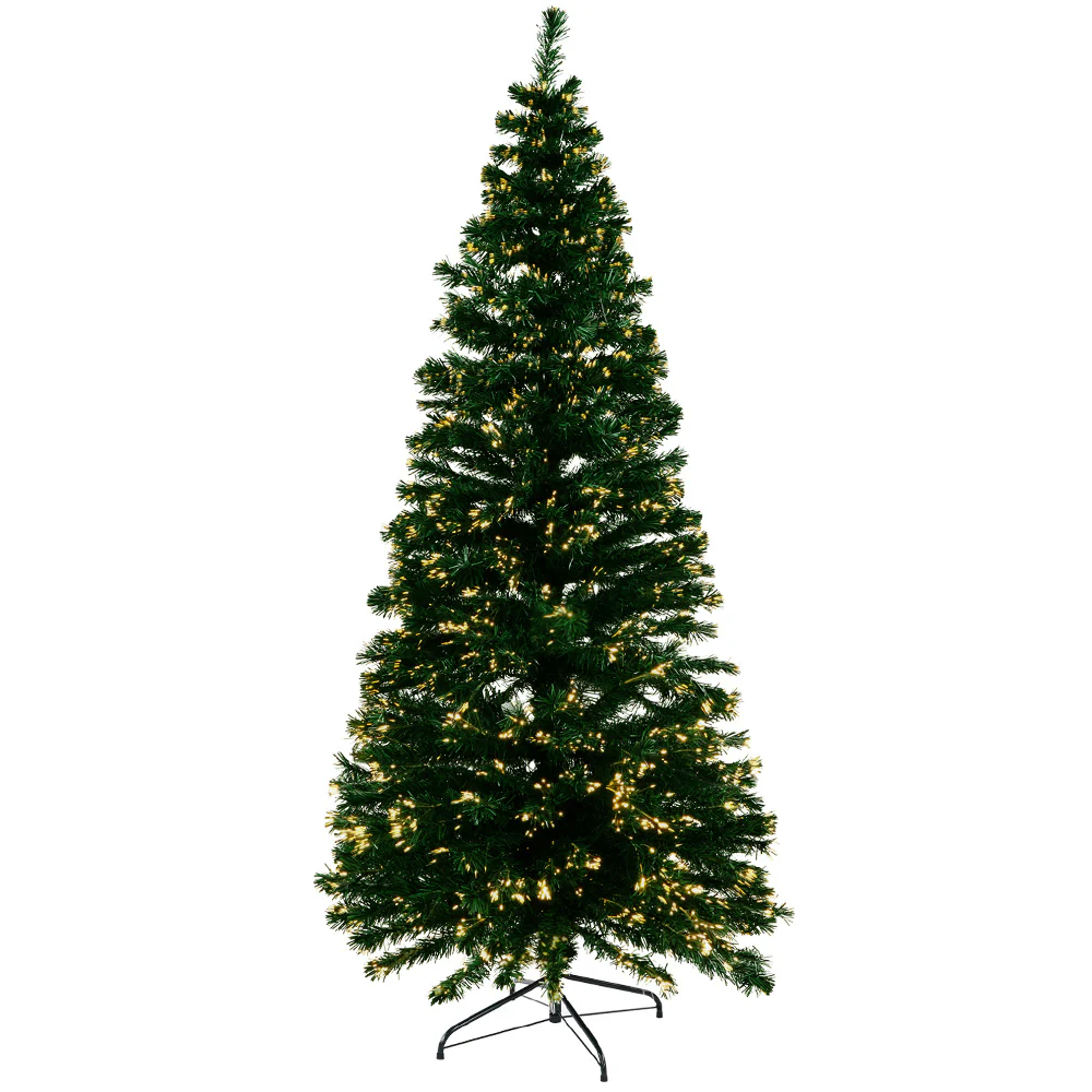 6FT / 1.8M Fibre Optic Christmas Tree – 300 Tips – Pre-lit Warm White Fibre Optic Lights - Image 3