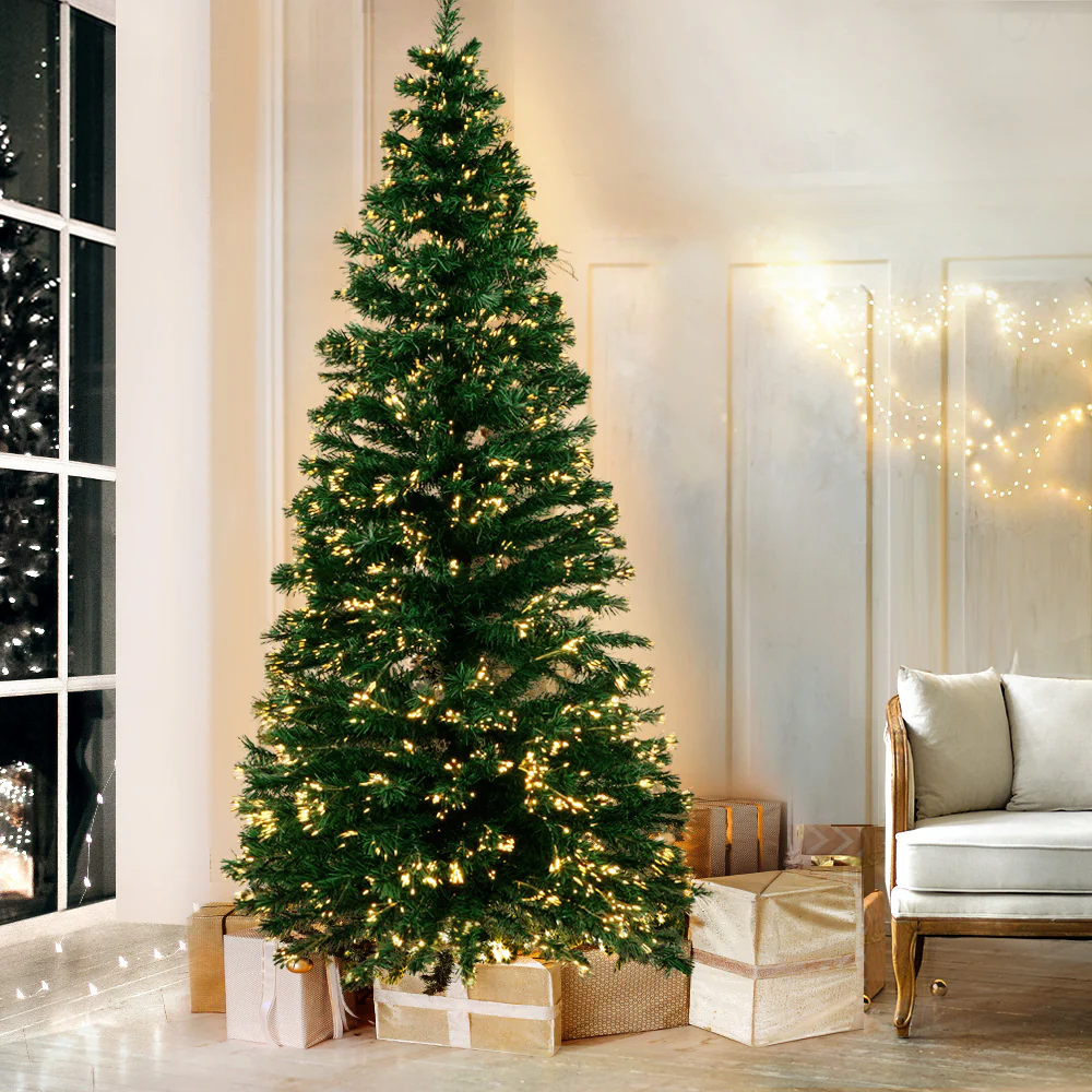 6FT / 1.8M Fibre Optic Christmas Tree – 300 Tips – Pre-lit Warm White Fibre Optic Lights - Image 8