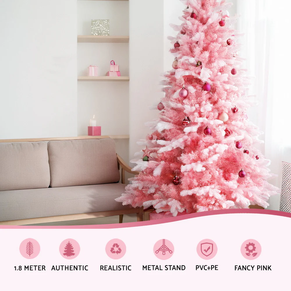 6FT / 1.8M Pink Christmas Tree – 810 Tips - Image 5