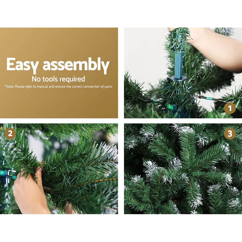 6FT / 1.8M Snowy Christmas Tree – 800 Tips - Sparse Design - Image 5