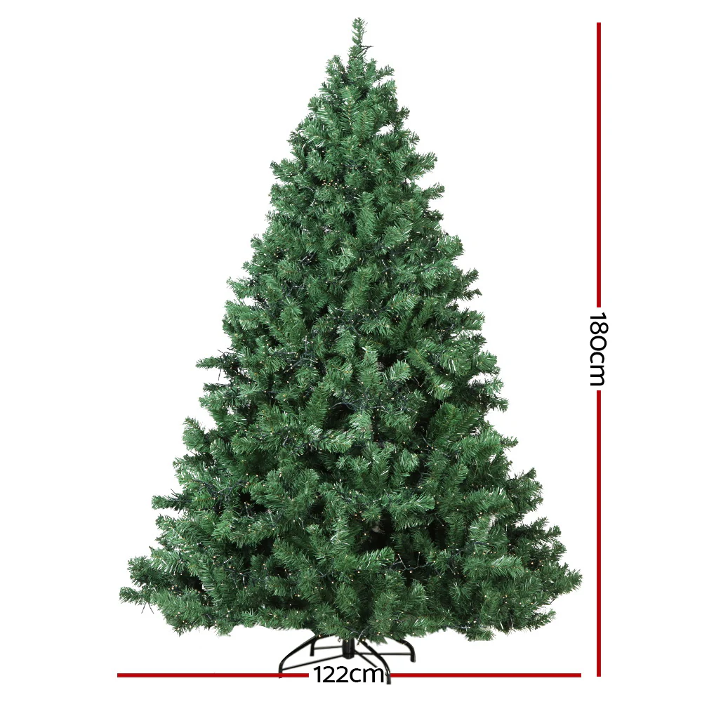 6FT / 1.8M Christmas Tree – 765 Tips – Pre-lit 1980 Warm White LED Lights - Image 3