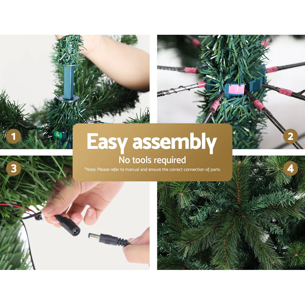 6FT / 1.8M Christmas Tree – 765 Tips – Pre-lit 1980 Warm White LED Lights - Image 6