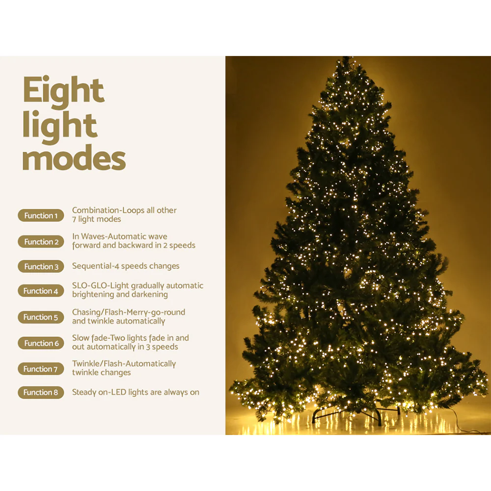 6FT / 1.8M Christmas Tree – 765 Tips – Pre-lit 1980 Warm White LED Lights - Image 7