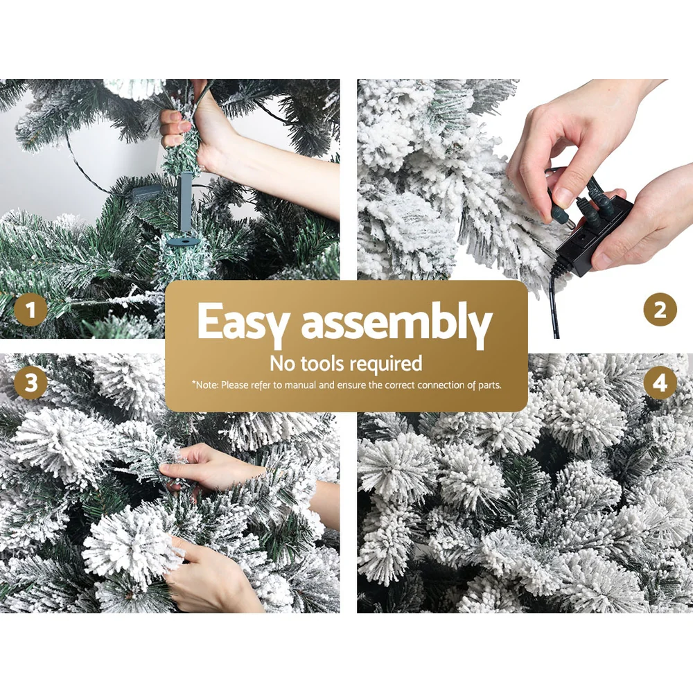 6FT / 1.8M Christmas Tree – 781 Tips – Pre-lit 350 Warm White LED Lights - Image 6