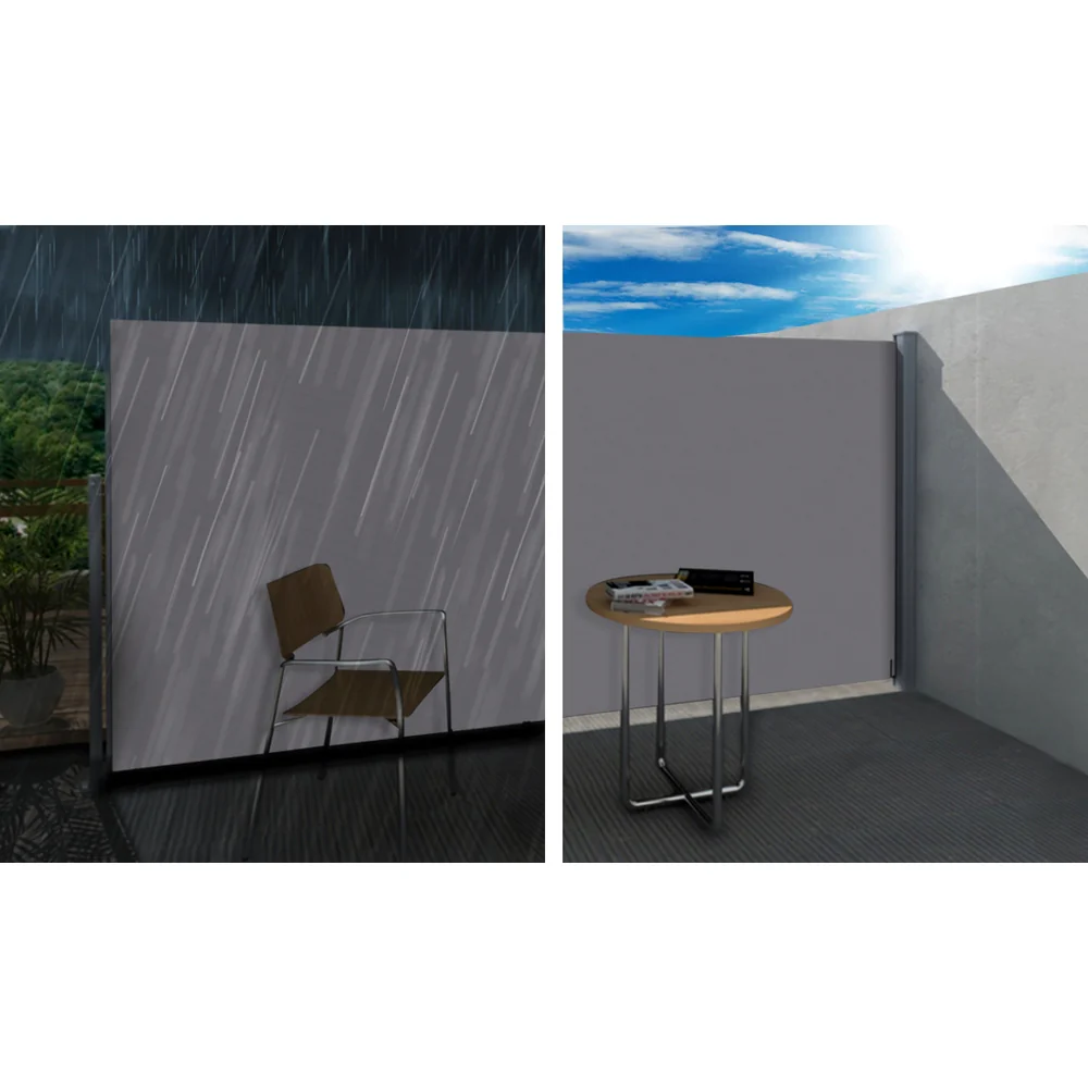 Side Awning Sun Shade Outdoor Blinds Retractable Screen 1.4X3M GR - Image 6