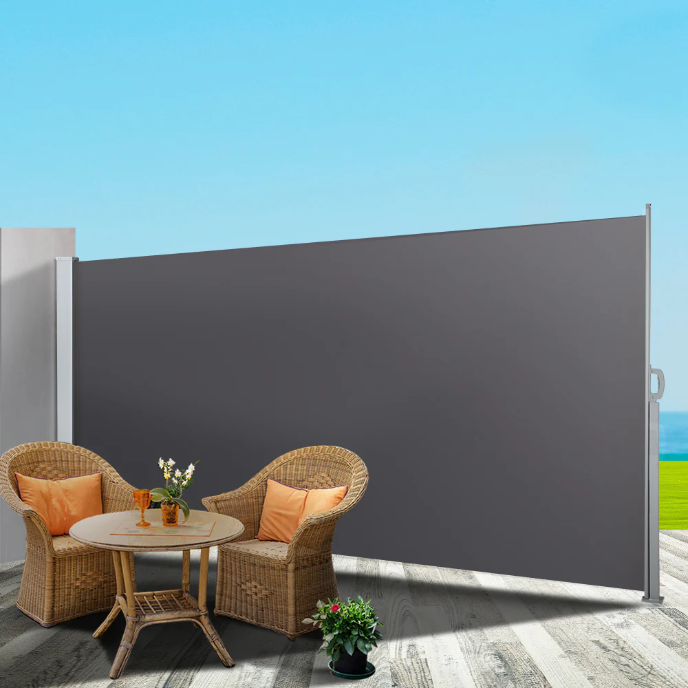 Side Awning Sun Shade Outdoor Blinds Retractable Screen 1.4X3M GR - Image 8