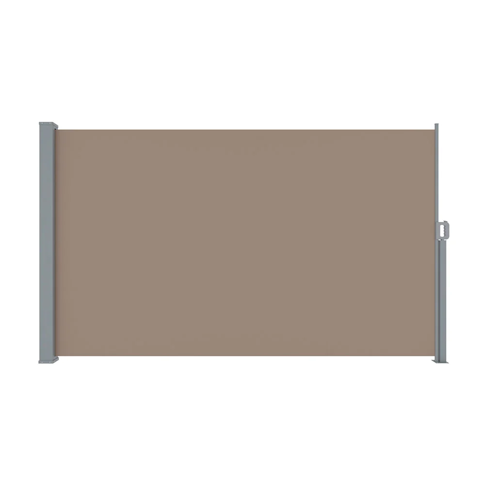 Side Awning Sun Shade Outdoor Blinds Retractable Screen 1.8X3M Brown - Image 3