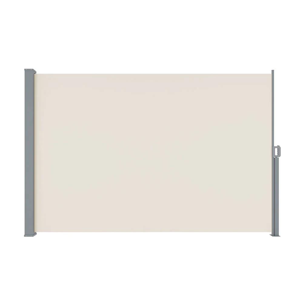 Side Awning Sun Shade Outdoor Blinds Retractable Screen 2X3M Cream - Image 3