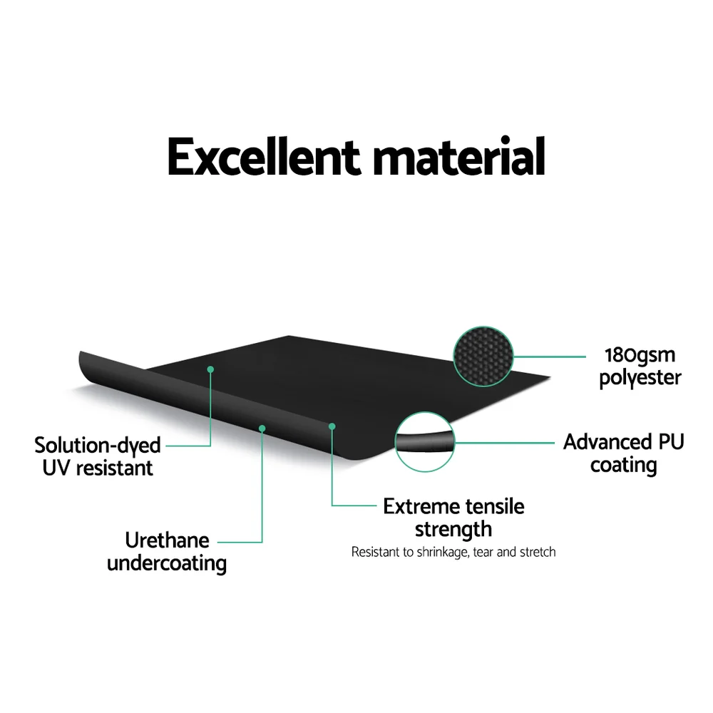 Side Awning Sun Shade Outdoor Retractable Privacy Screen 2X3M Black X2 - Image 3