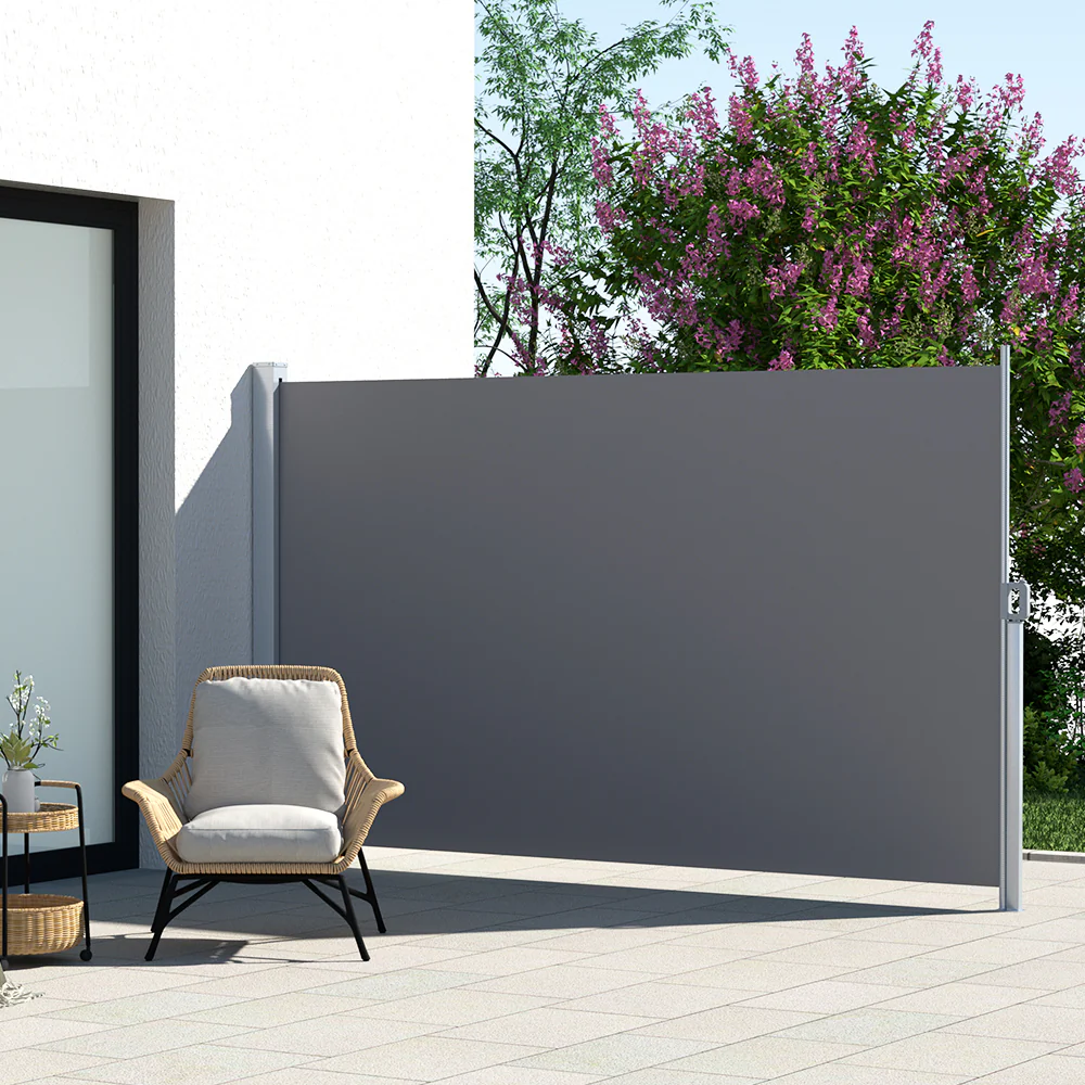 Side Awning Sun Shade Outdoor Retractable Privacy Screen 2X3M Grey - Image 7