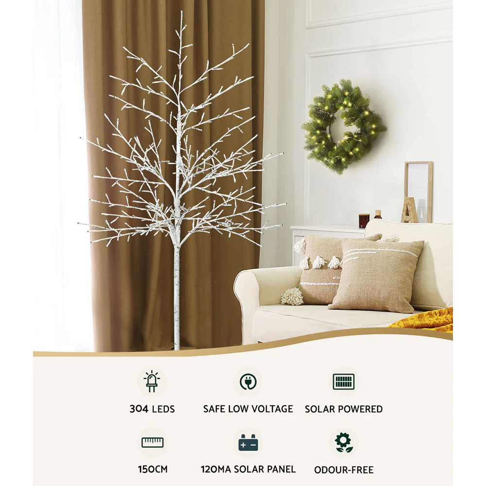 Solar Christmas Tree 1.5M Twigs 304 LED Lights Xmas Tree - Image 4