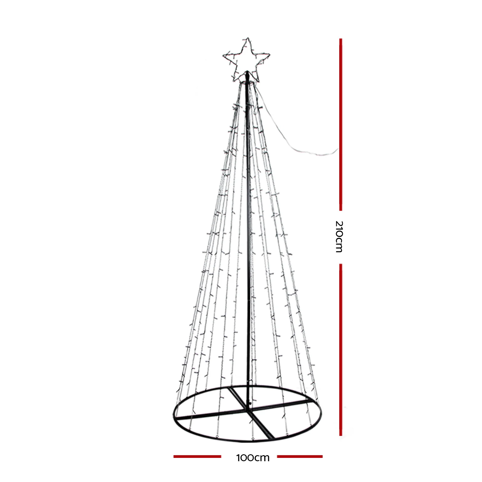 Solar Christmas Tree 2.1M 264 LED Xmas Tree Decor Multi Colour - Image 2