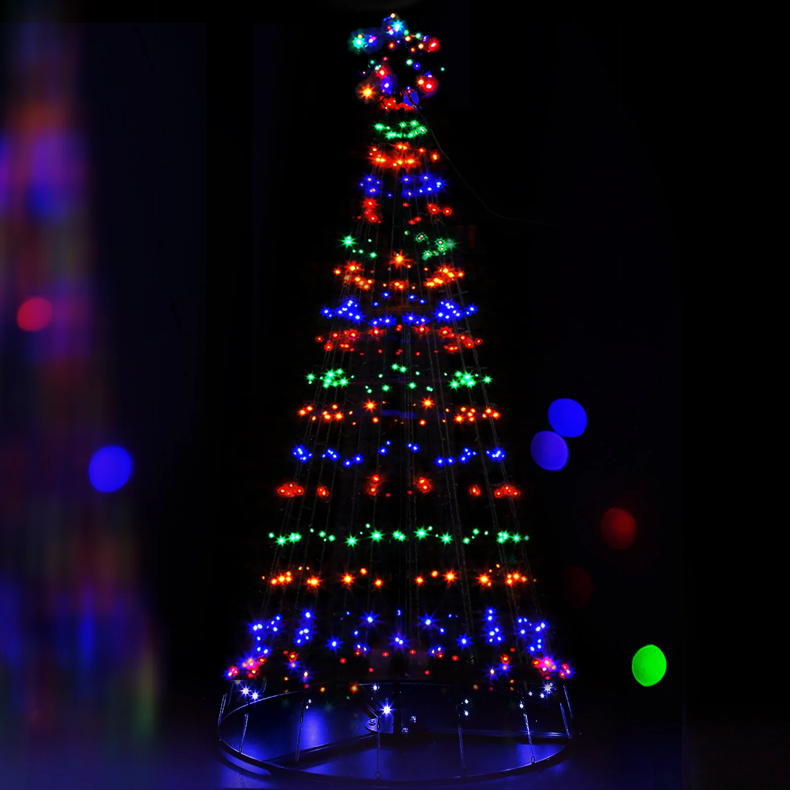 Solar Christmas Tree 2.1M 264 LED Xmas Tree Decor Multi Colour - Image 7