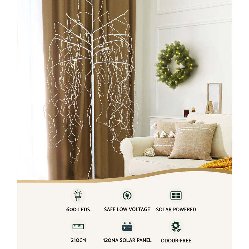 Solar Christmas Tree 2.1M String Lights 600 LED Xmas Trees - Image 4