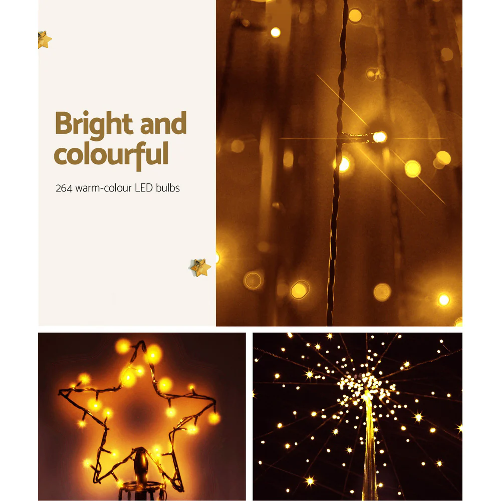Solar Christmas Tree 2.1M Xmas Tree Decorations 8 Light Modes - Image 4