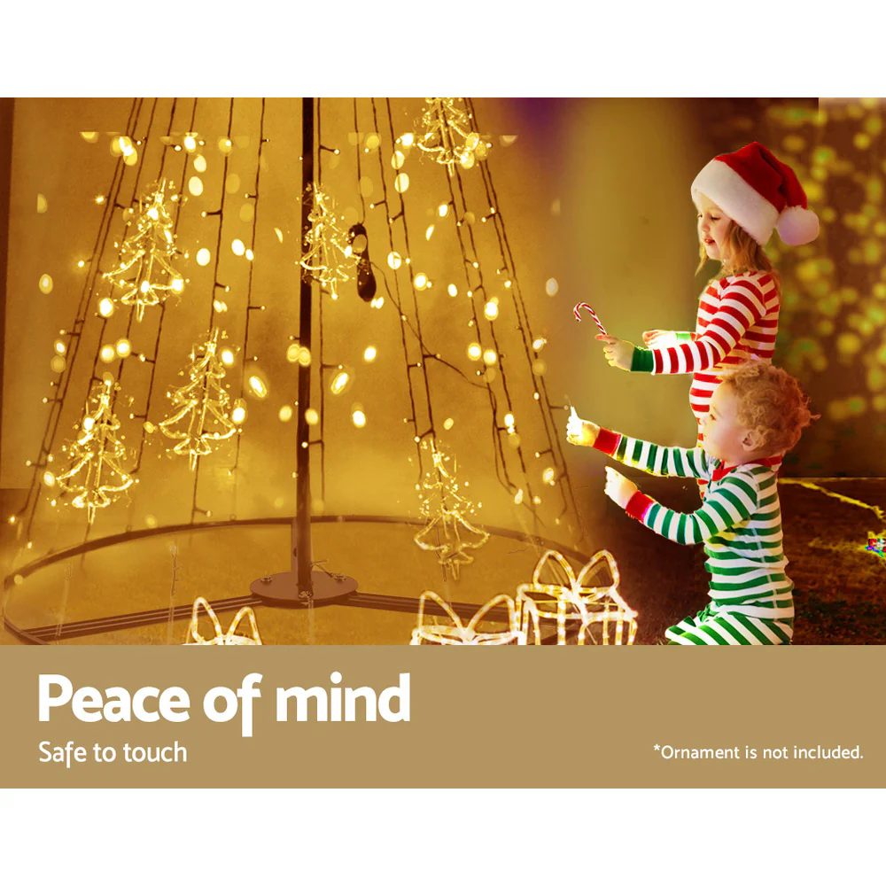 Solar Christmas Tree 2.1M Xmas Tree Decorations 8 Light Modes - Image 5