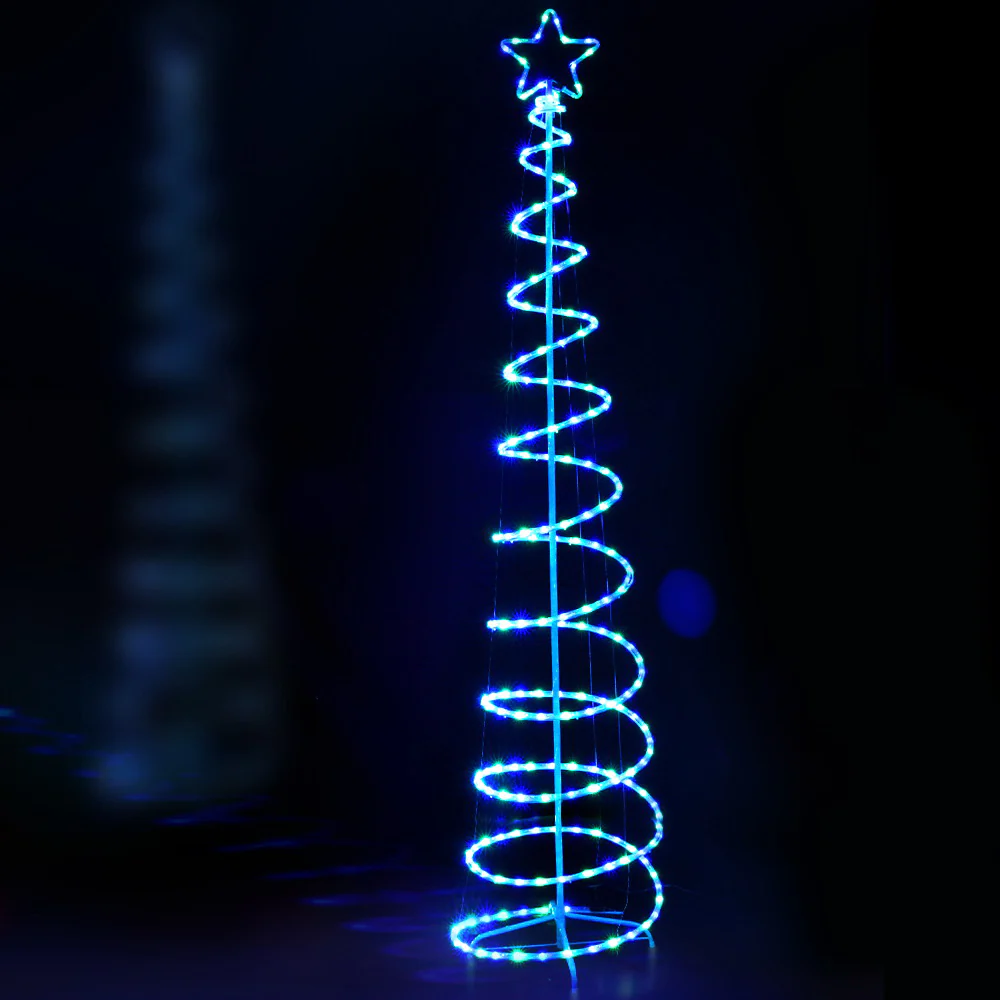 Solar Christmas Tree 2.4m Motif Lights 8 Modes Multi Colour - Image 8