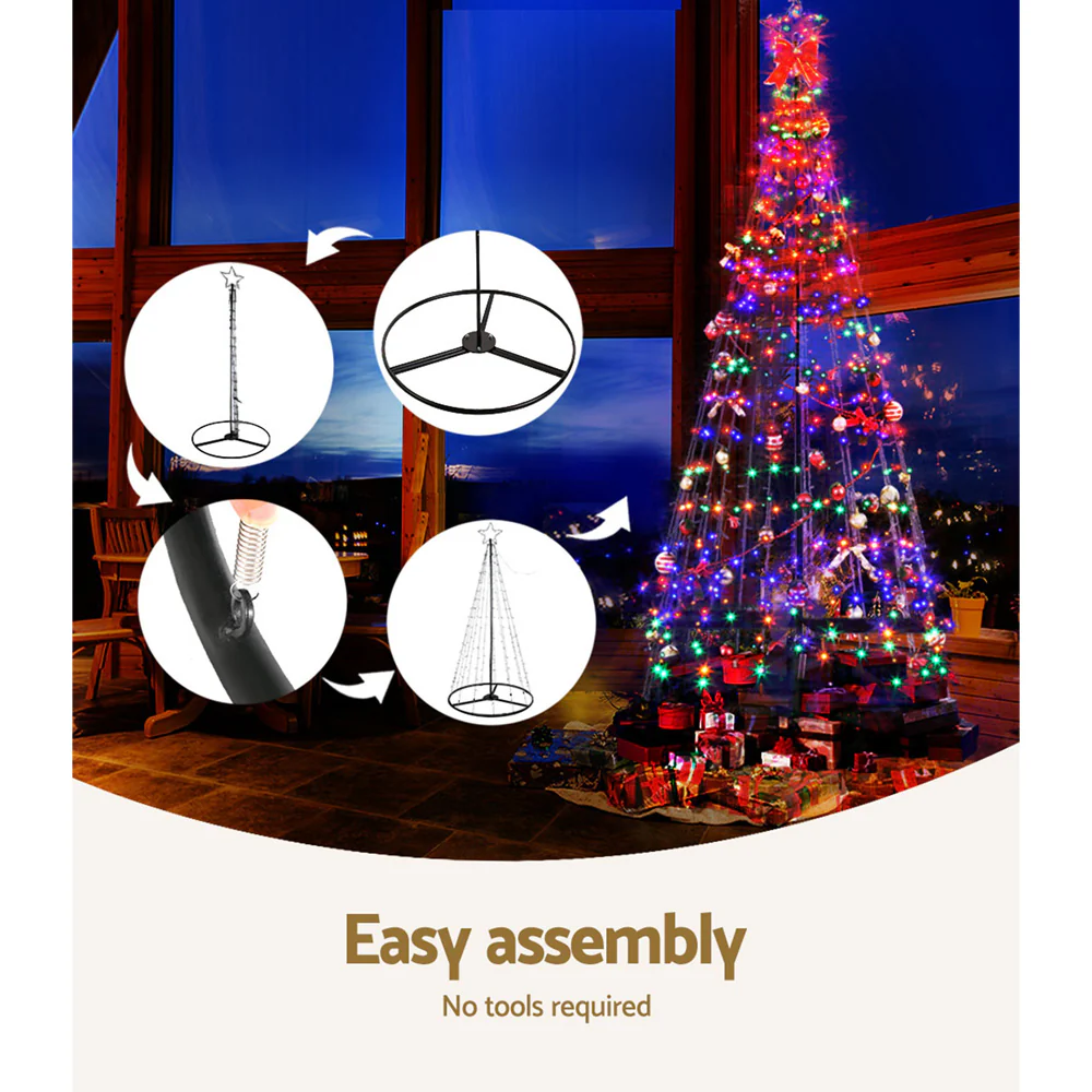 Solar Christmas Tree 3.6M 400 LED Xmas Tree Decor 8 Light Modes - Image 7
