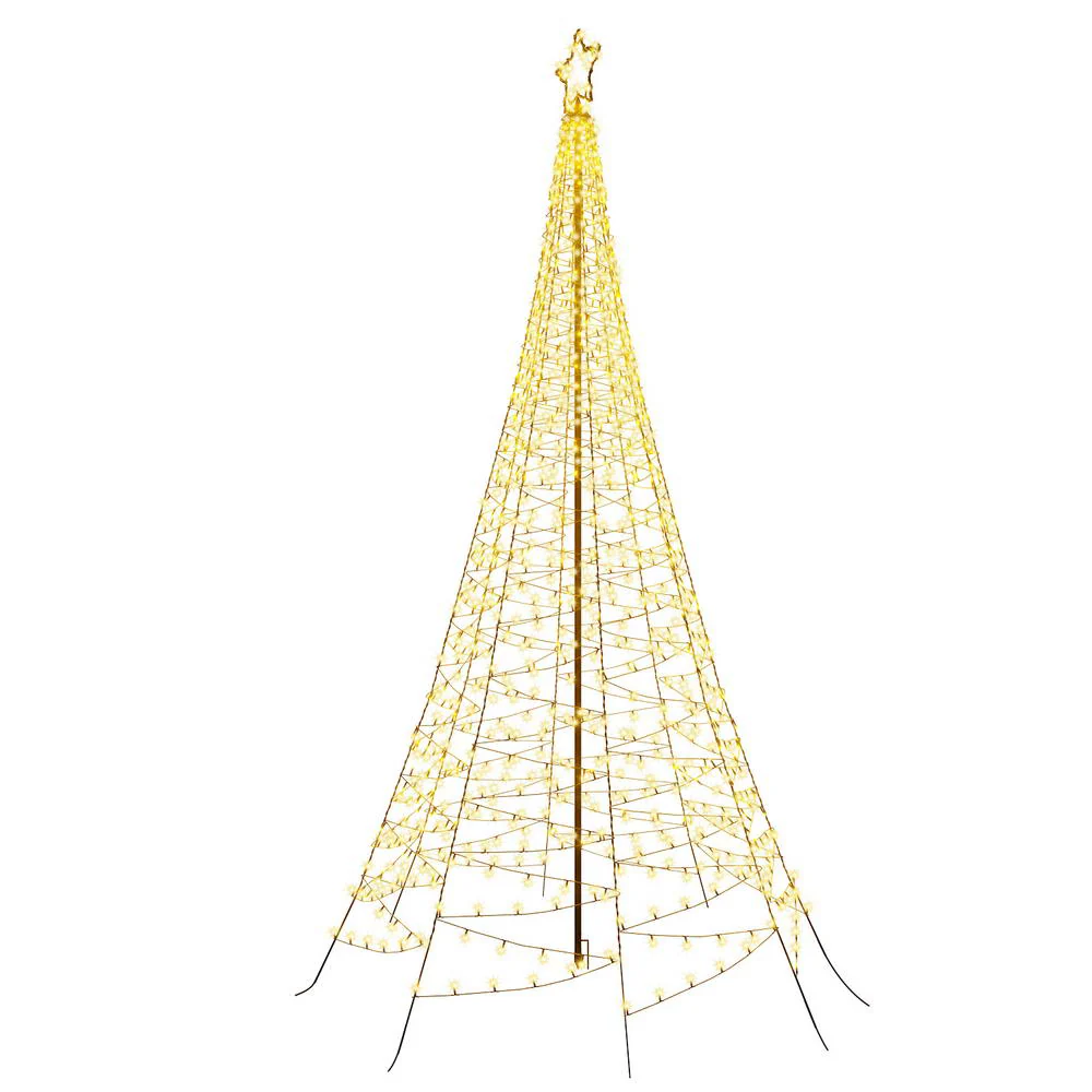 Solar Christmas Tree 3.6m 800 LED Net Lights Xmas Trees Decoration - Image 3