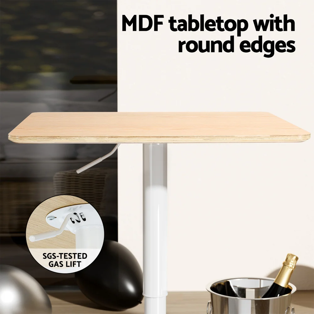 Square Bar Table with Swivel Base and Gas Lift - 60CM - Image 5