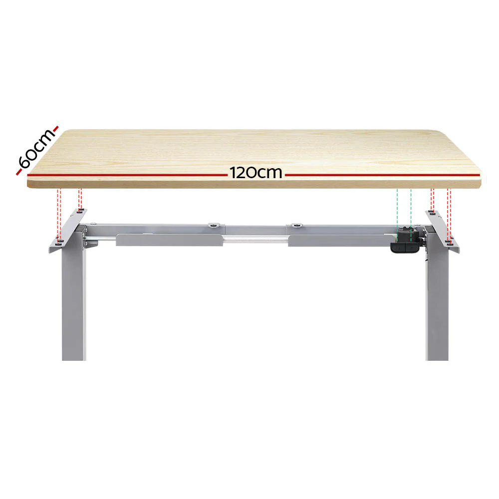 Standing Desk Motorised 120CM White Oak - Image 3