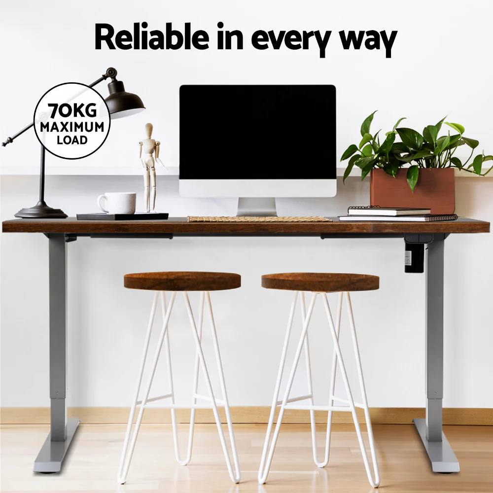 Standing Desk Motorised 140CM Rustic Brown - Image 6