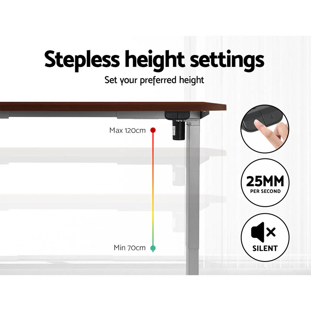 Standing Desk Motorised 140CM Walnut - Image 4