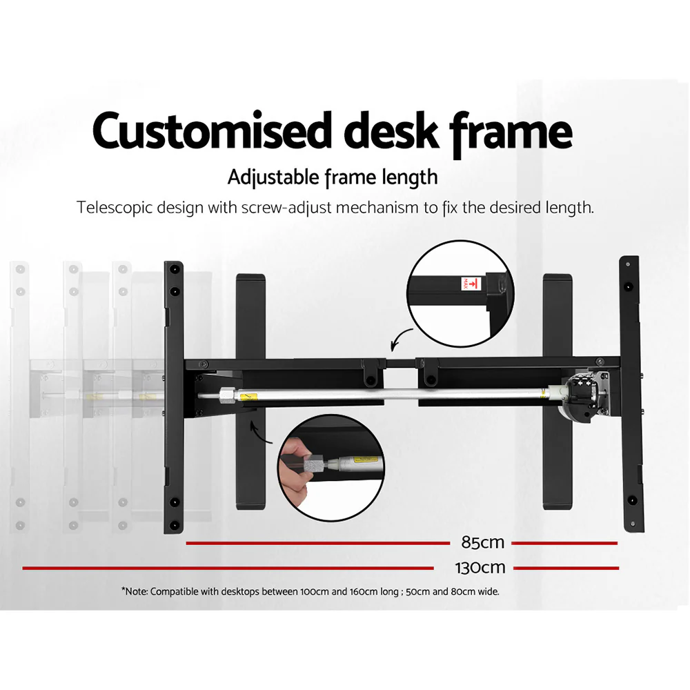 Standing Desk Motorised Black 120CM - Image 5