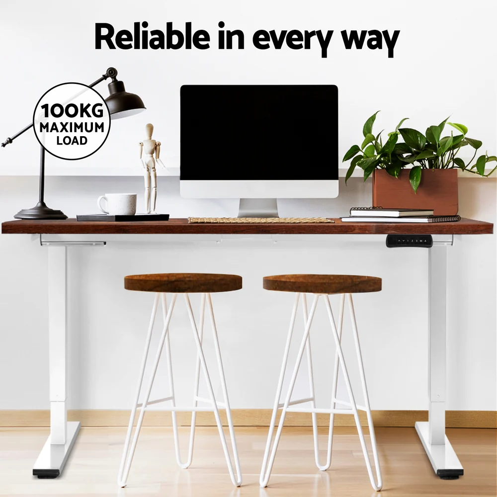Standing Desk Motorised Dual Motor 120CM Rustic Brwon - Image 6