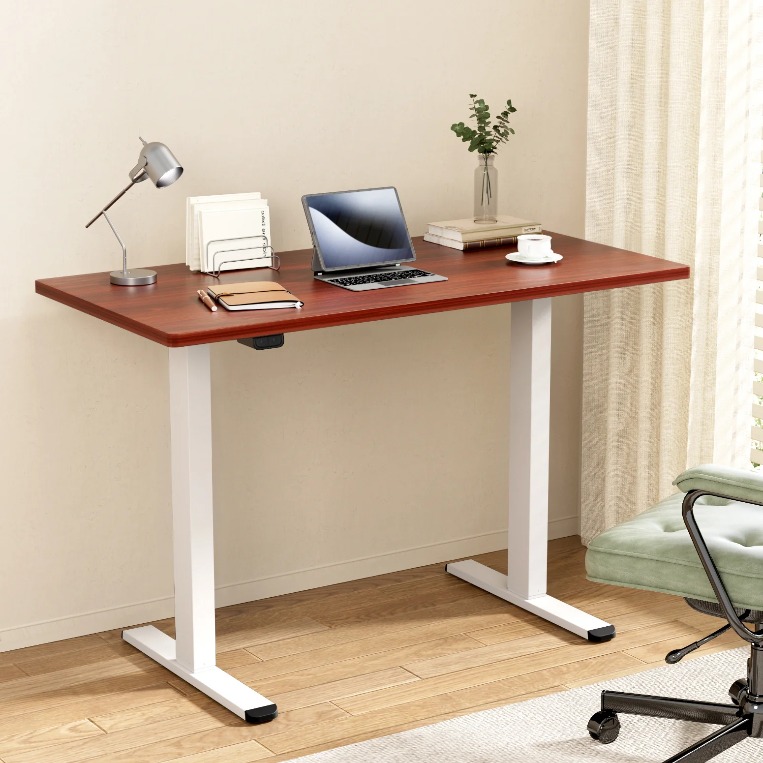 Standing Desk Motorised Dual Motor 140CM Walnut