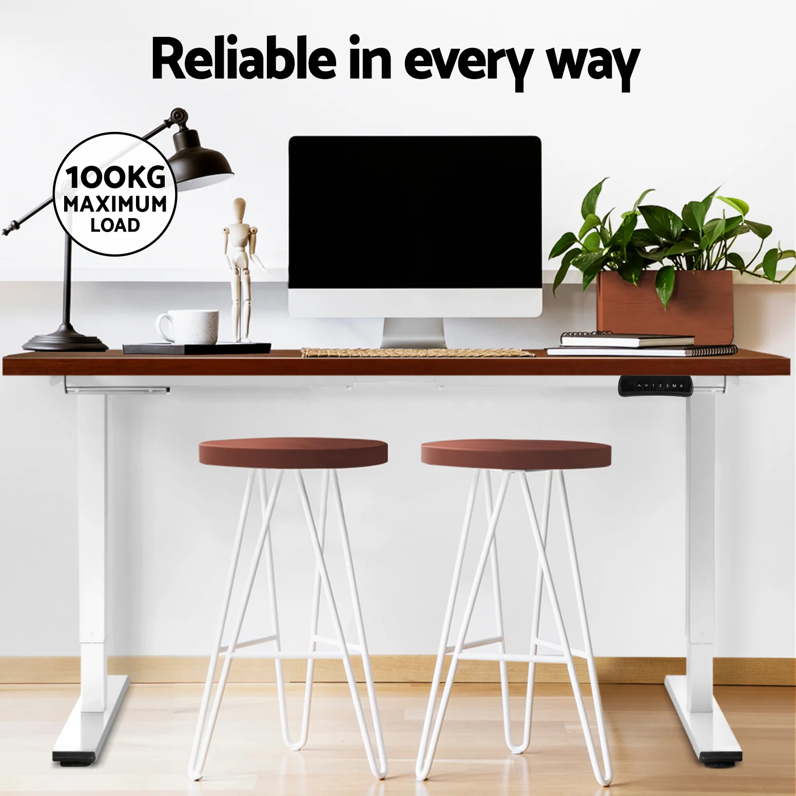 Standing Desk Motorised Dual Motor 140CM Walnut - Image 6