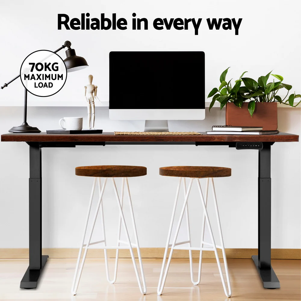 Standing Desk Motorised Dual Motor Rustic Brwon 120CM - Image 6