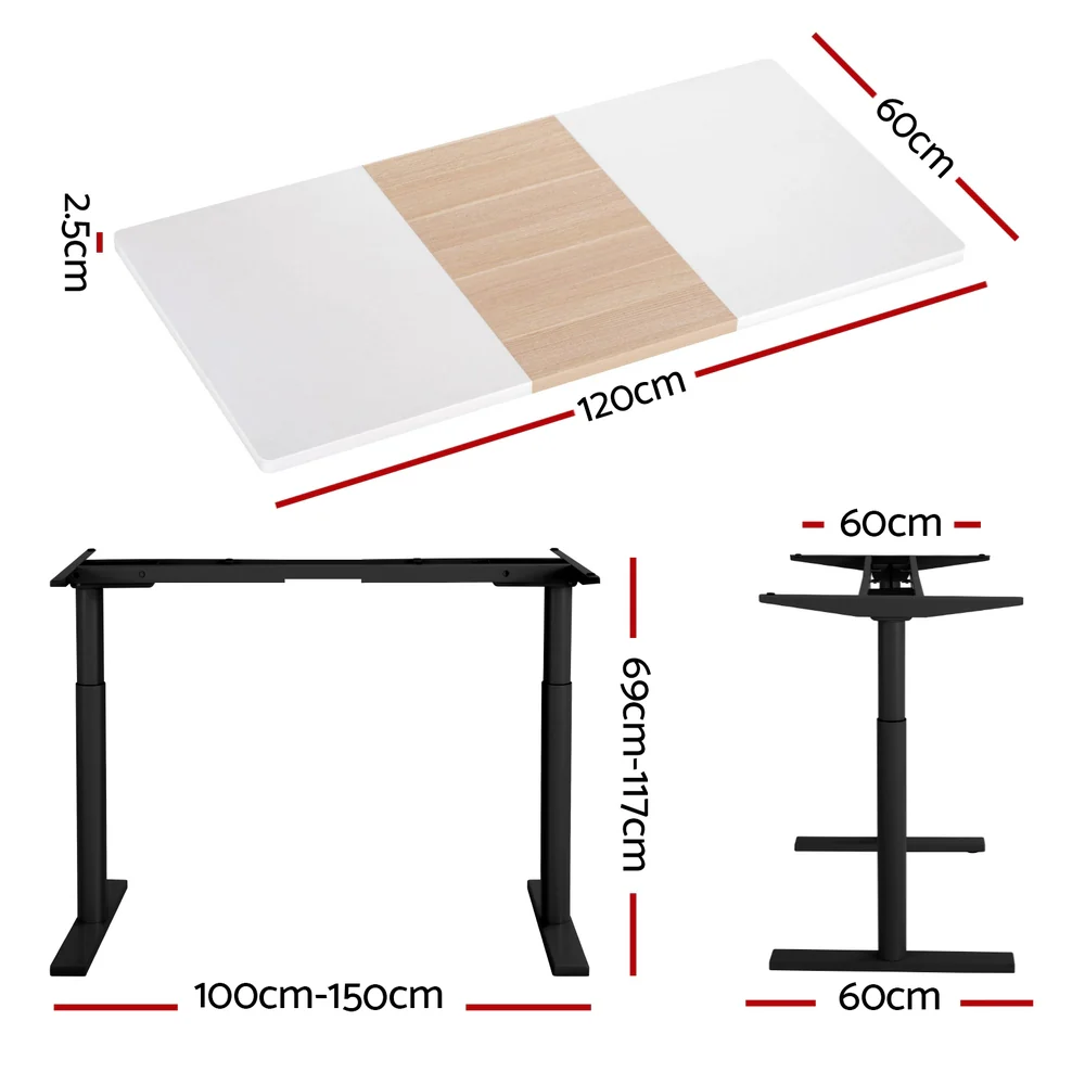 Standing Desk Motorised Electric Dual Motor 120CM - Image 2