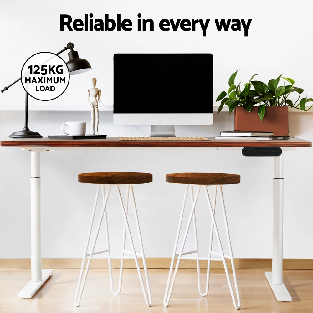 Standing Desk Motorised Electric Dual Motor 140CM Rustic Brown - Image 6