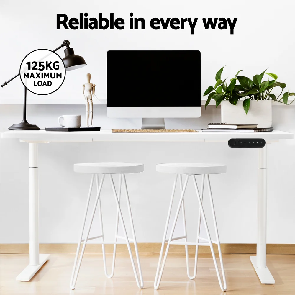 Standing Desk Motorised Electric Dual Motor 140CM White - Image 6