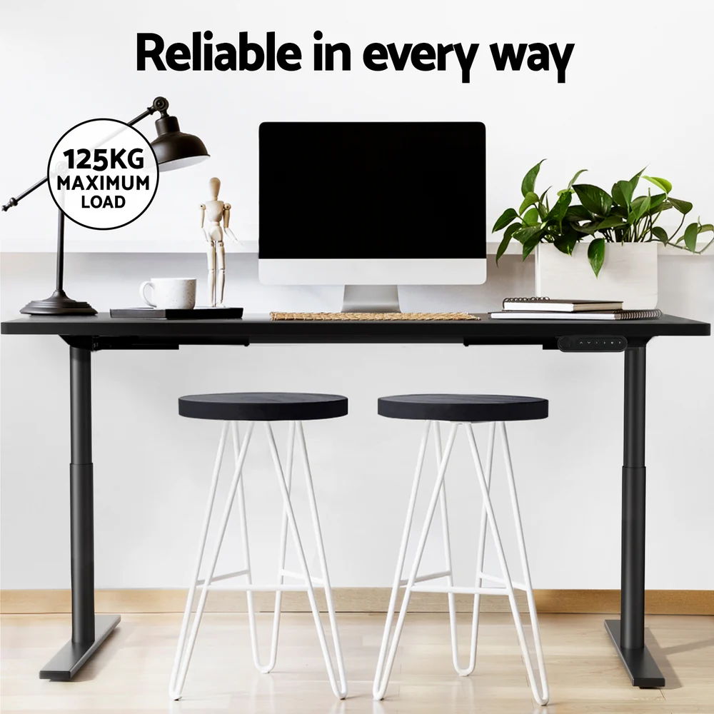 Standing Desk Motorised Electric Dual Motor Black 120CM - Image 6