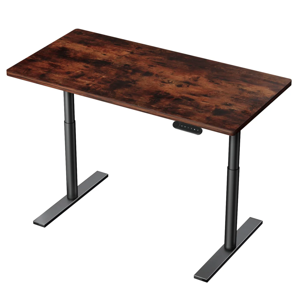 Standing Desk Motorised Electric Dual Motor Rustic Brown 120CM - Image 7