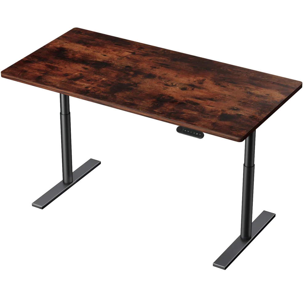 Standing Desk Motorised Electric Dual Motor Rustic Brown 140CM - Image 7